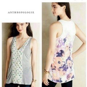 Anthropologie Porridge Floral Minthe Tank Small